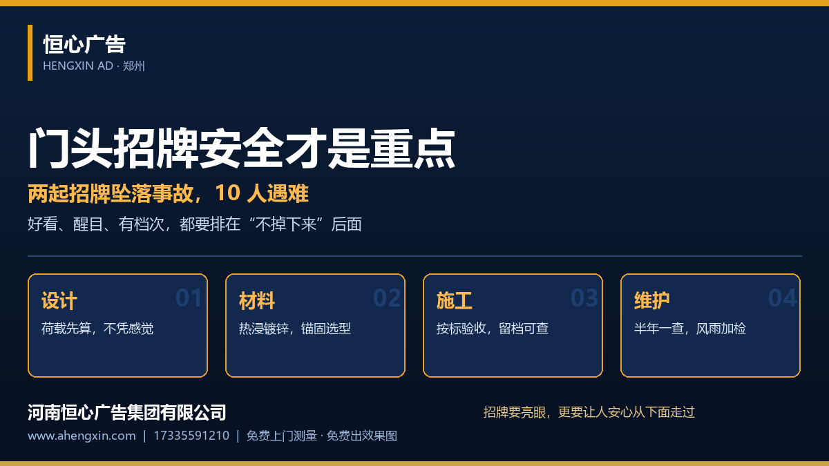 郑州门头招牌安全才是重点:两起招牌坠落事故的教训